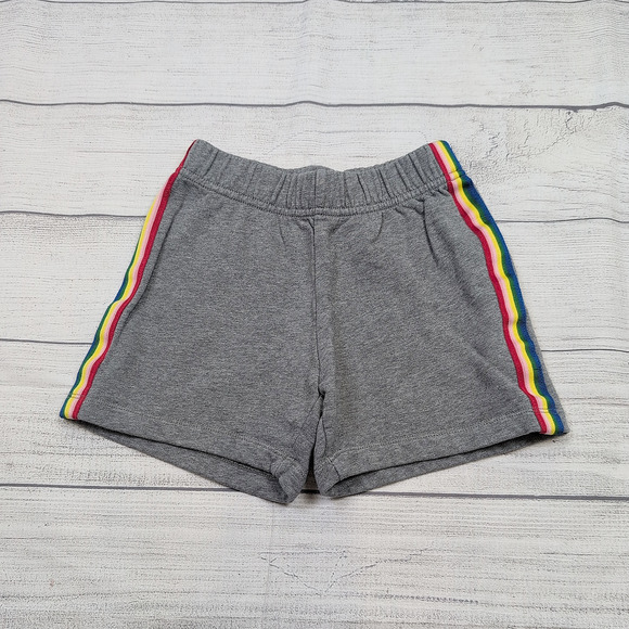 6/7 Hanna Andersson Rainbow Stripe Shorts - Picture 1 of 4